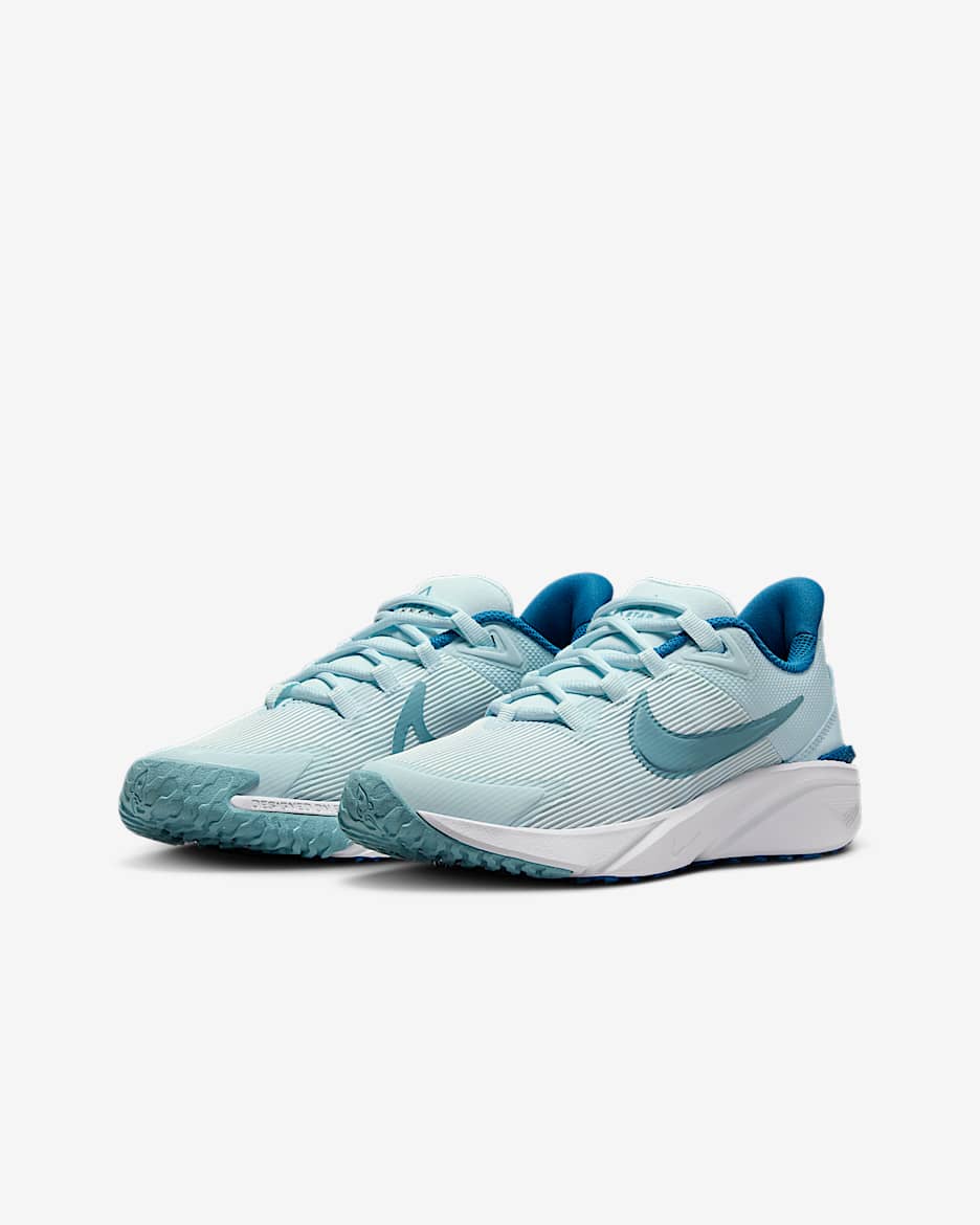 Nike Kids Grade School Star Runner 4 Shoes Size 7 Glacier Blue